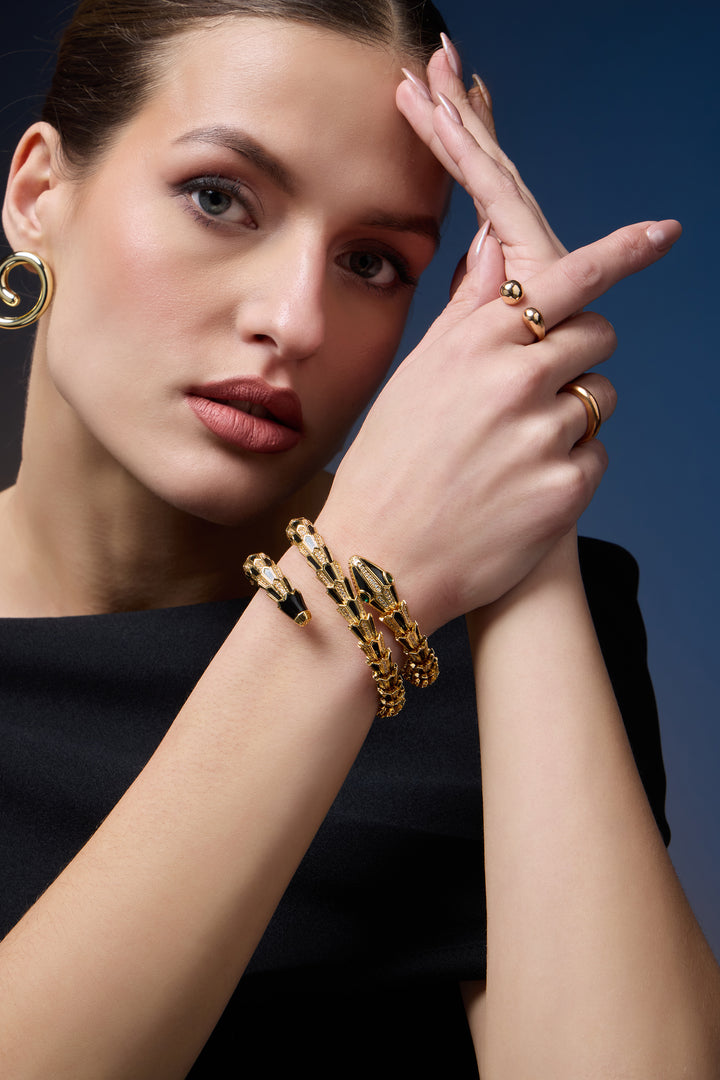 Golden Black Serpenti Bracelet