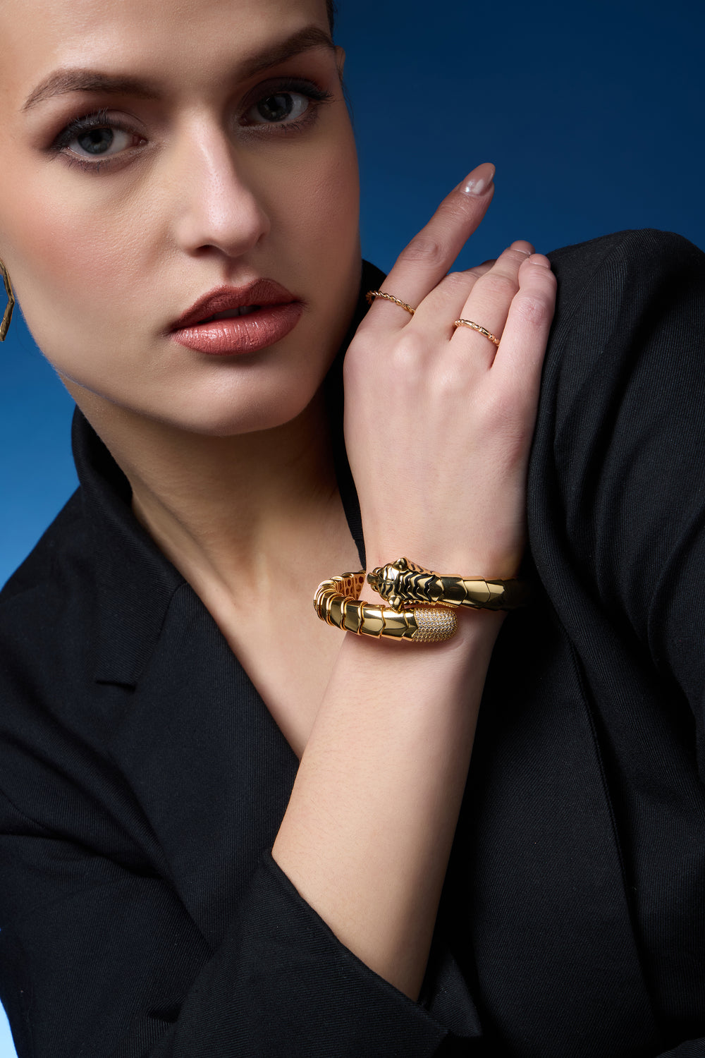 Gilded Tiger | Golden Black Bracelet