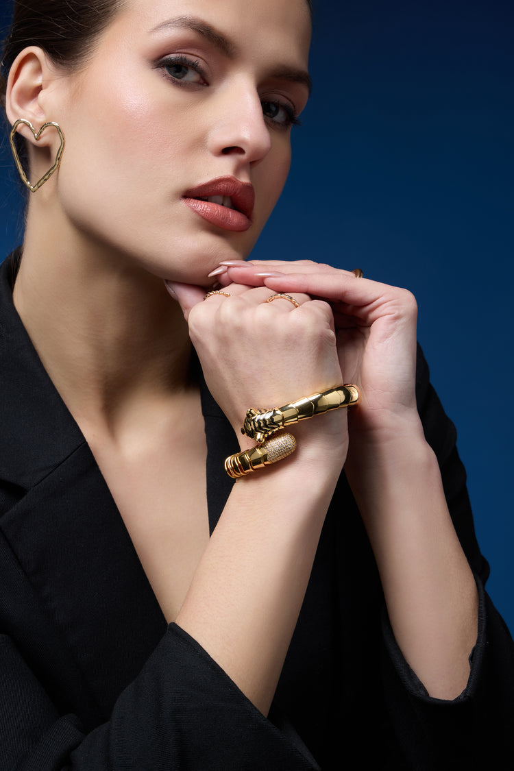 Gilded Tiger | Golden Black Bracelet