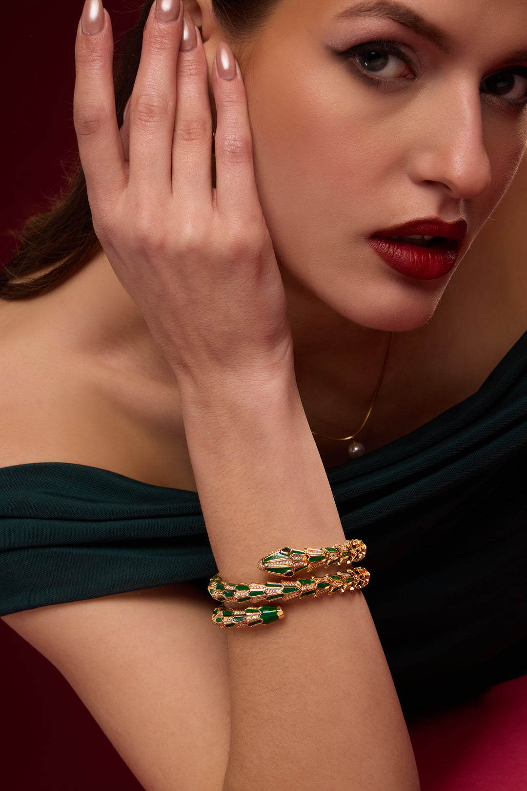 Golden Green Serpenti Bracelet