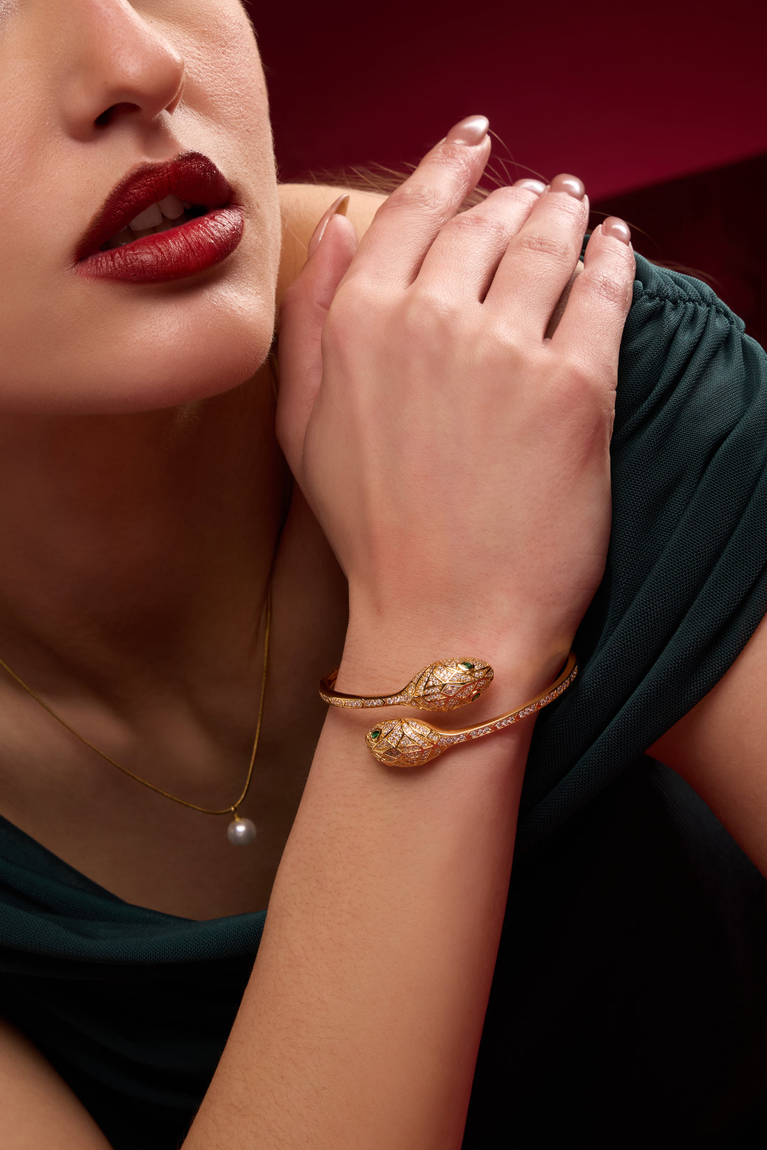 Solar Diamonds | Golden Python Bracelet