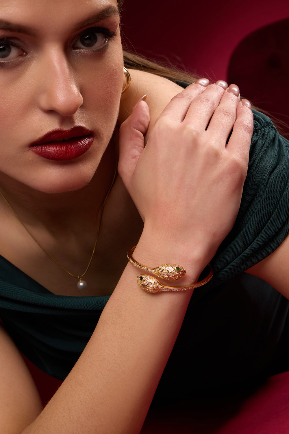 Solar Diamonds | Golden Python Bracelet