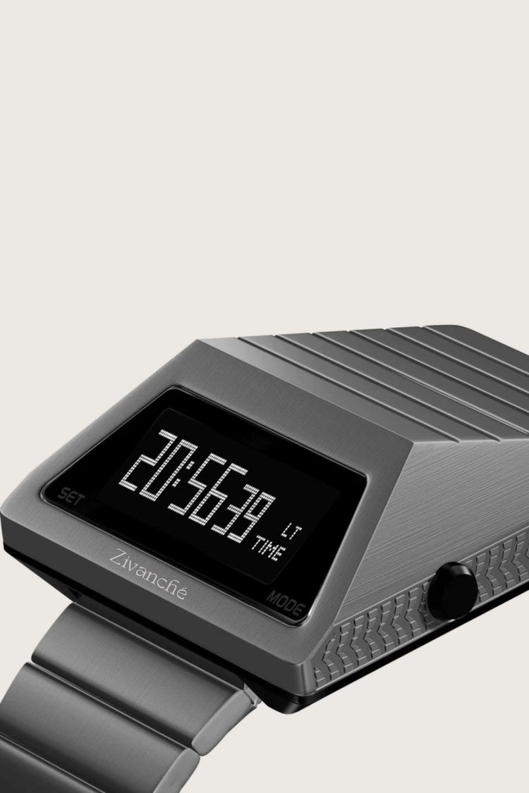 Armored Tank | Metallic Grey Digital Watch