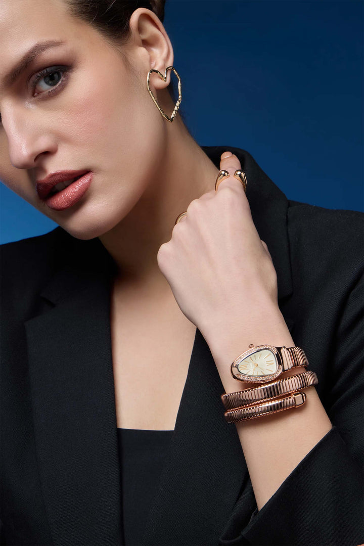 Le Serpent | Golden Cream Serpenti Watch