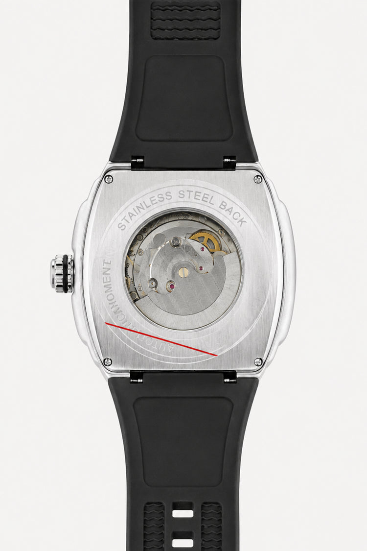 Crimson Orbit Silver Black Automatic  Watch (44658709)