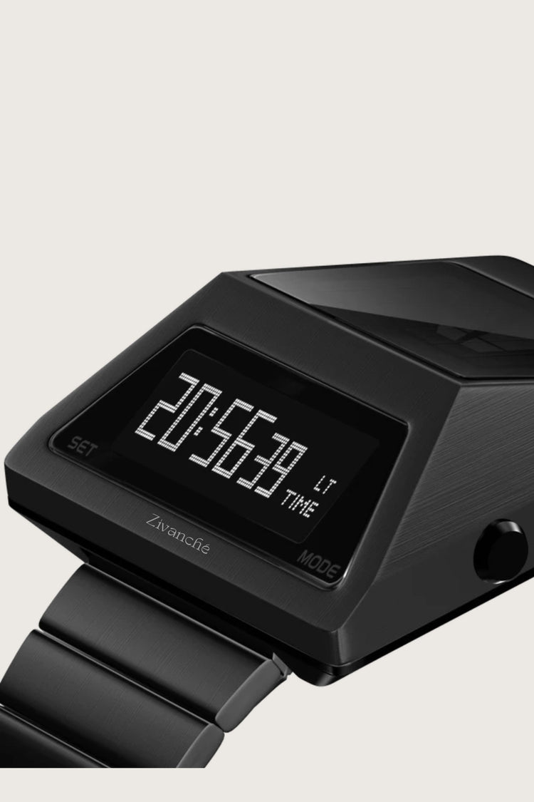 Moon Rover | Metallic Black Digital watch