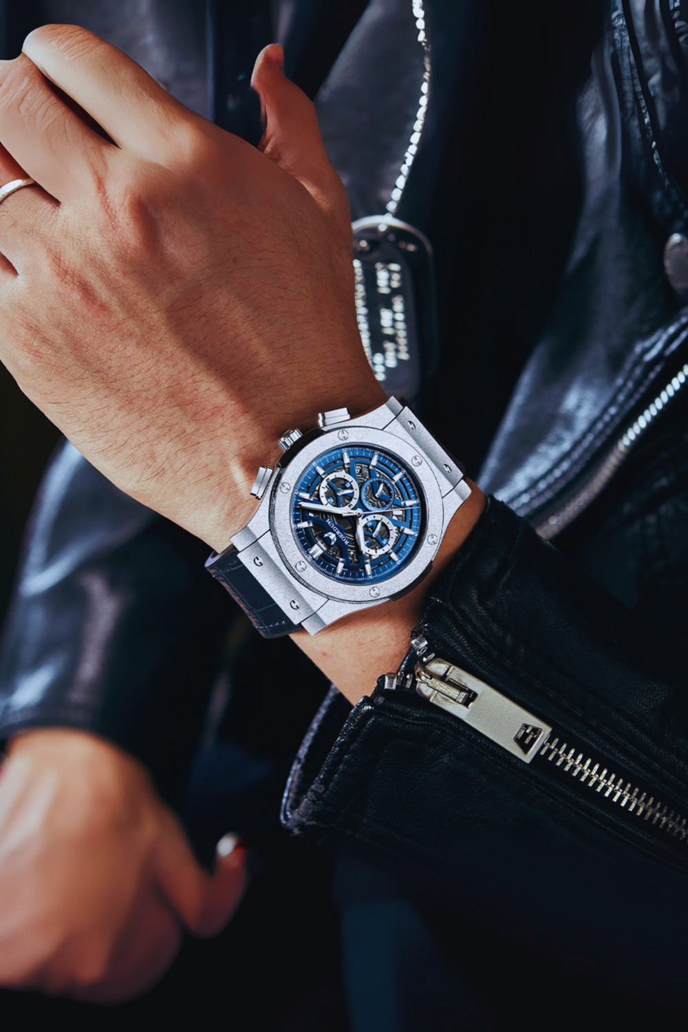 Frost Golden Warrior| Dark Blue Fully Automatic Watch| A Roerdum Edition