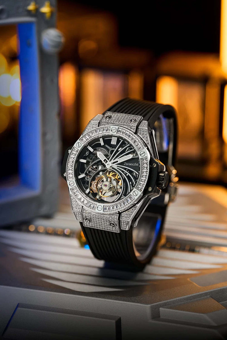 The Symphony of Night | Black Silver Tourbillon Watch