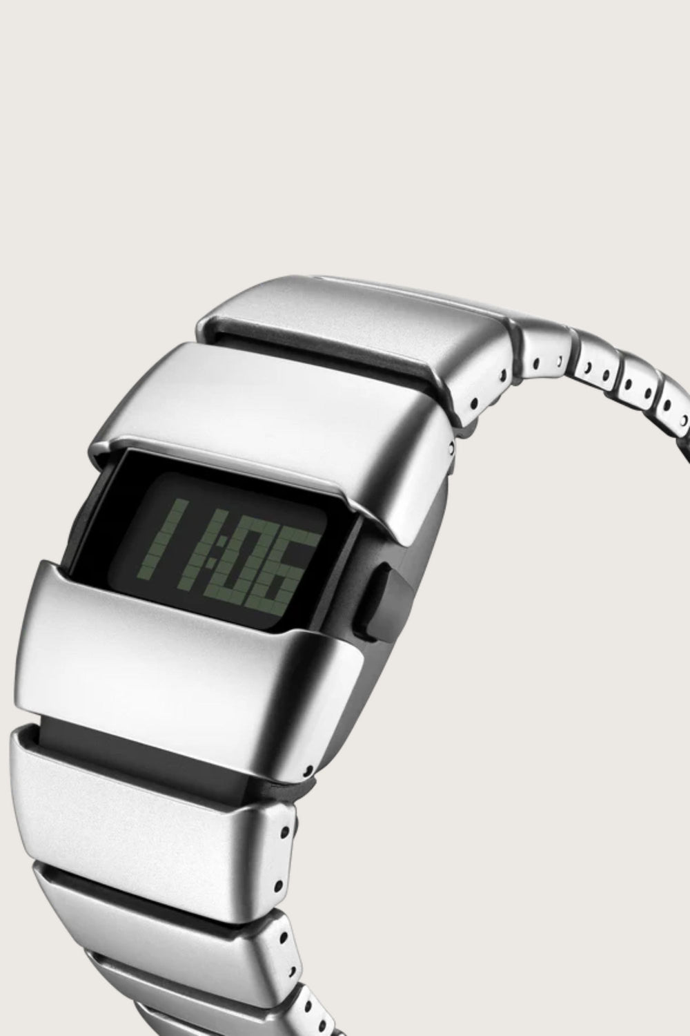 Turbo | Metallic Silver Digital Watch - (ZIVRETBMTSLVDIG0029)