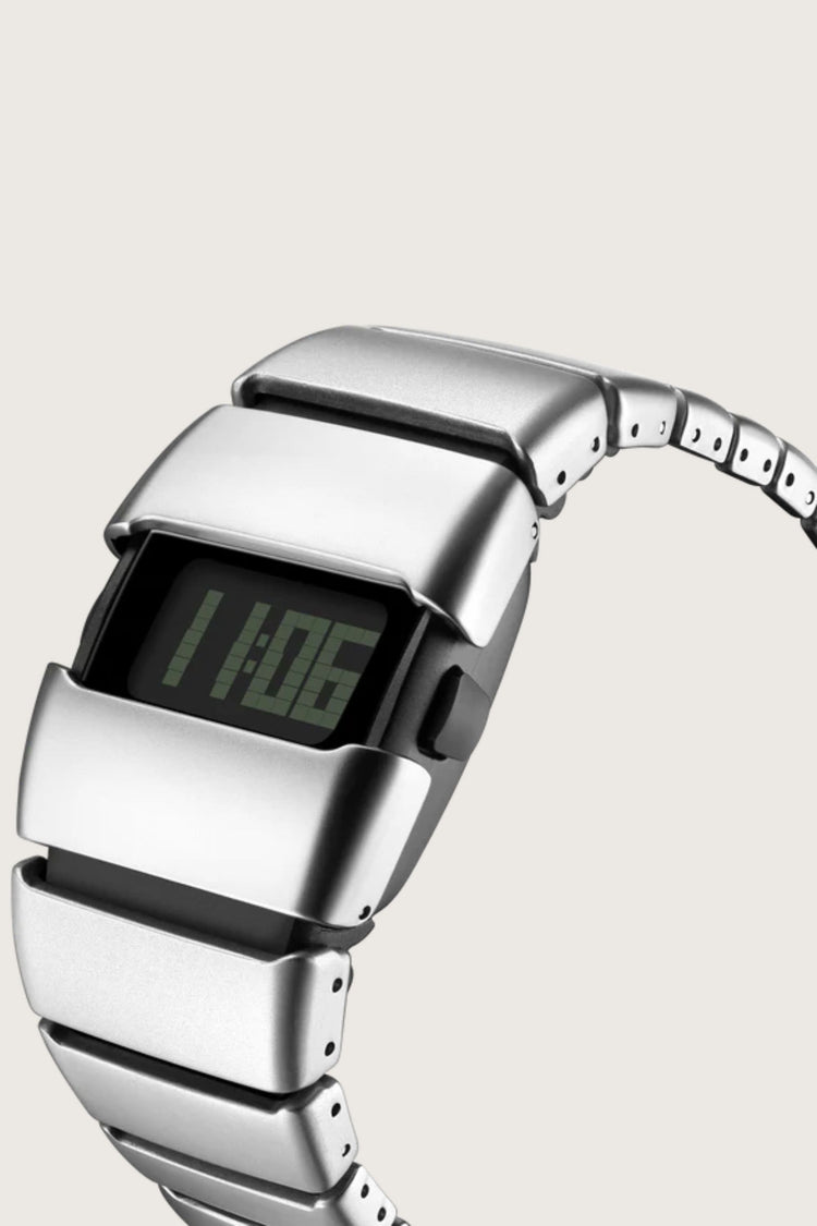 Turbo | Metallic Silver Digital Watch - (ZIVRETBMTSLVDIG0029)