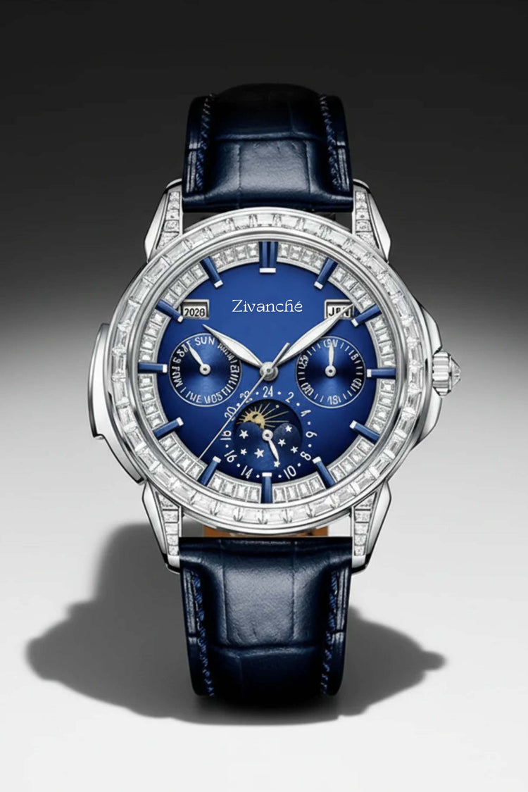 Astronaut Orbital Precision | Celestial Blue Dial Fully Automatic Watch Infinite Universe Series |A Mclaro Edition Watch (ZIVROAOPBLU0139)