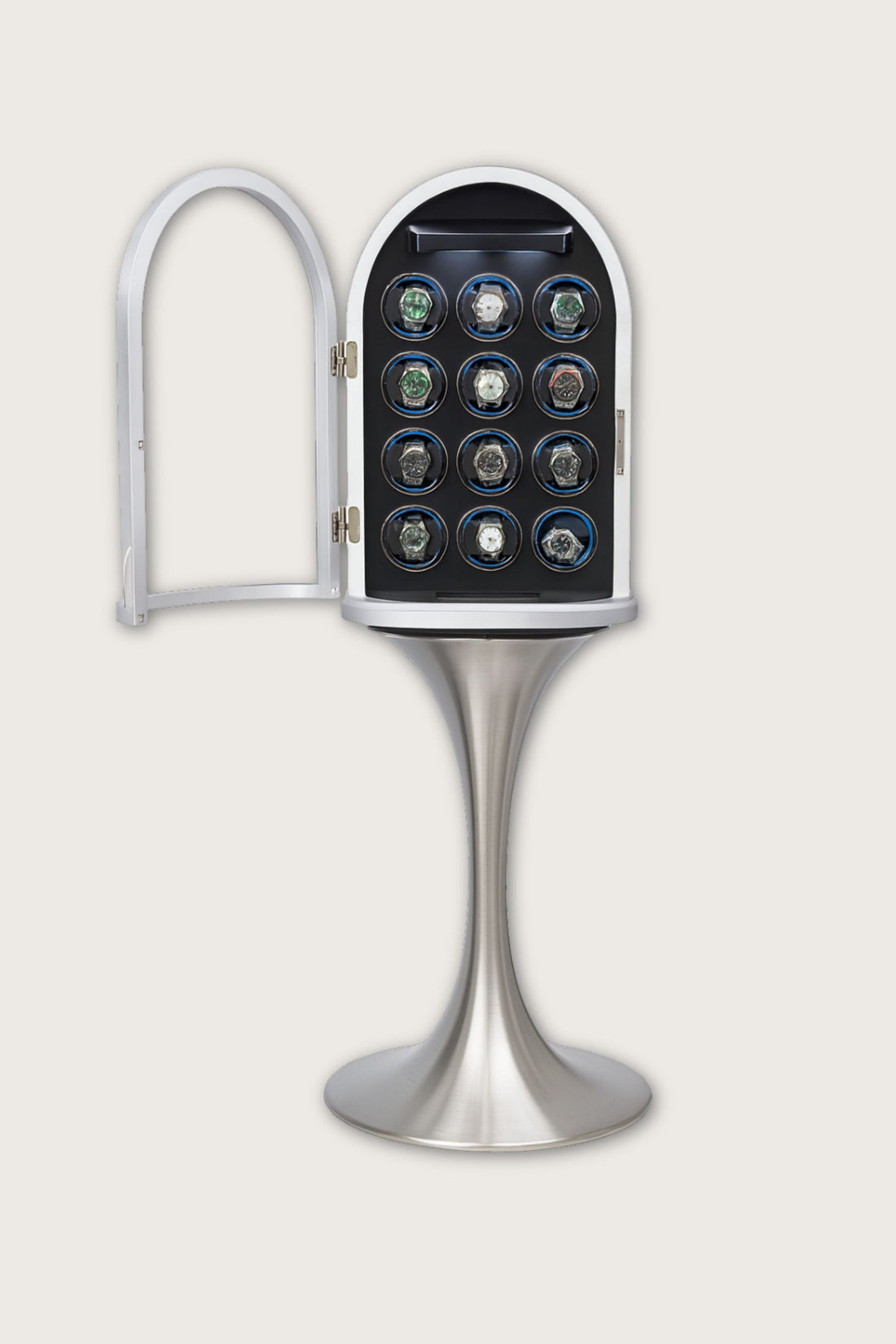 ZIVANCHE Luxury Steel Watch Winder With Stand - 12 Epitopes