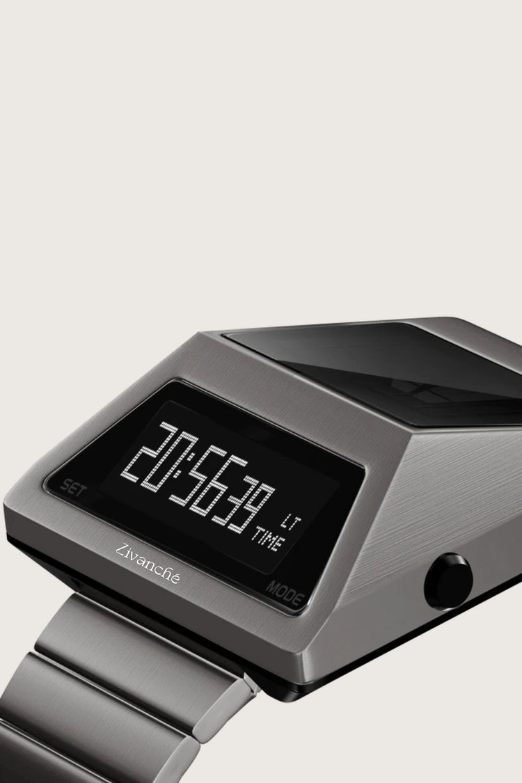 Moon Rover | Metallic Grey Digital watch