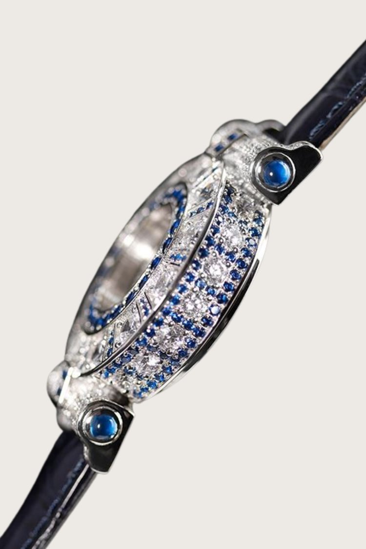 Zivanche Royal Sapphire Halo Diamond Watch