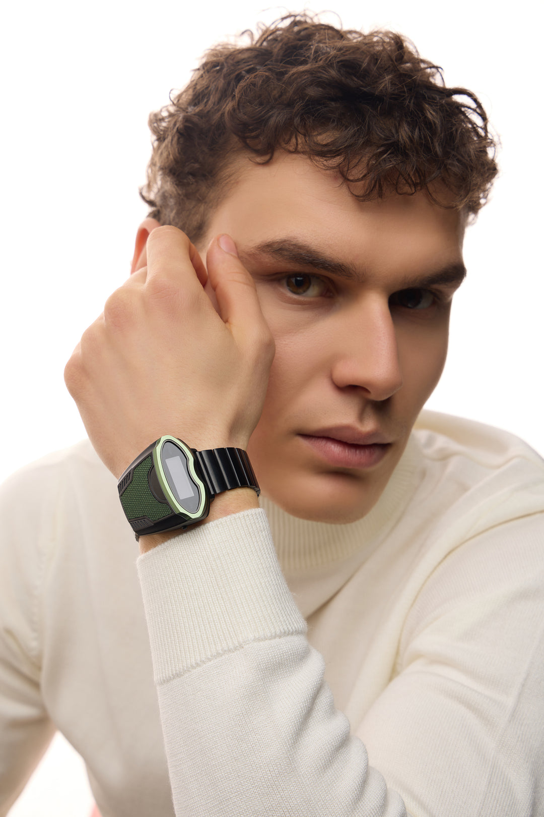 Stargazer | Black  Fern Green Digital Watch