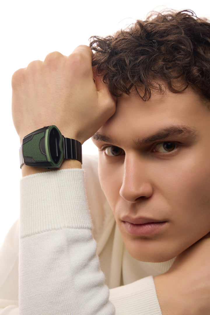 Stargazer | Black  Fern Green Digital Watch
