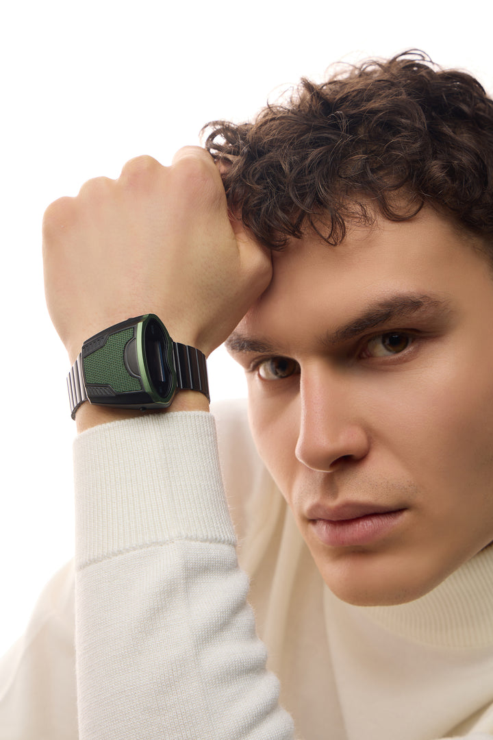 Stargazer | Black  Fern Green Digital Watch