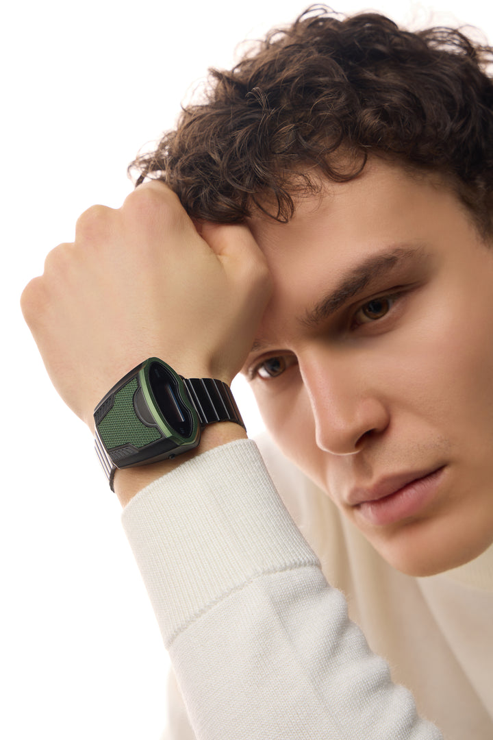 Stargazer | Black  Fern Green Digital Watch
