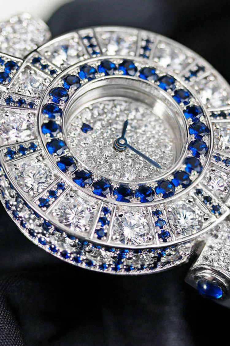 Zivanche Royal Sapphire Halo Diamond Watch