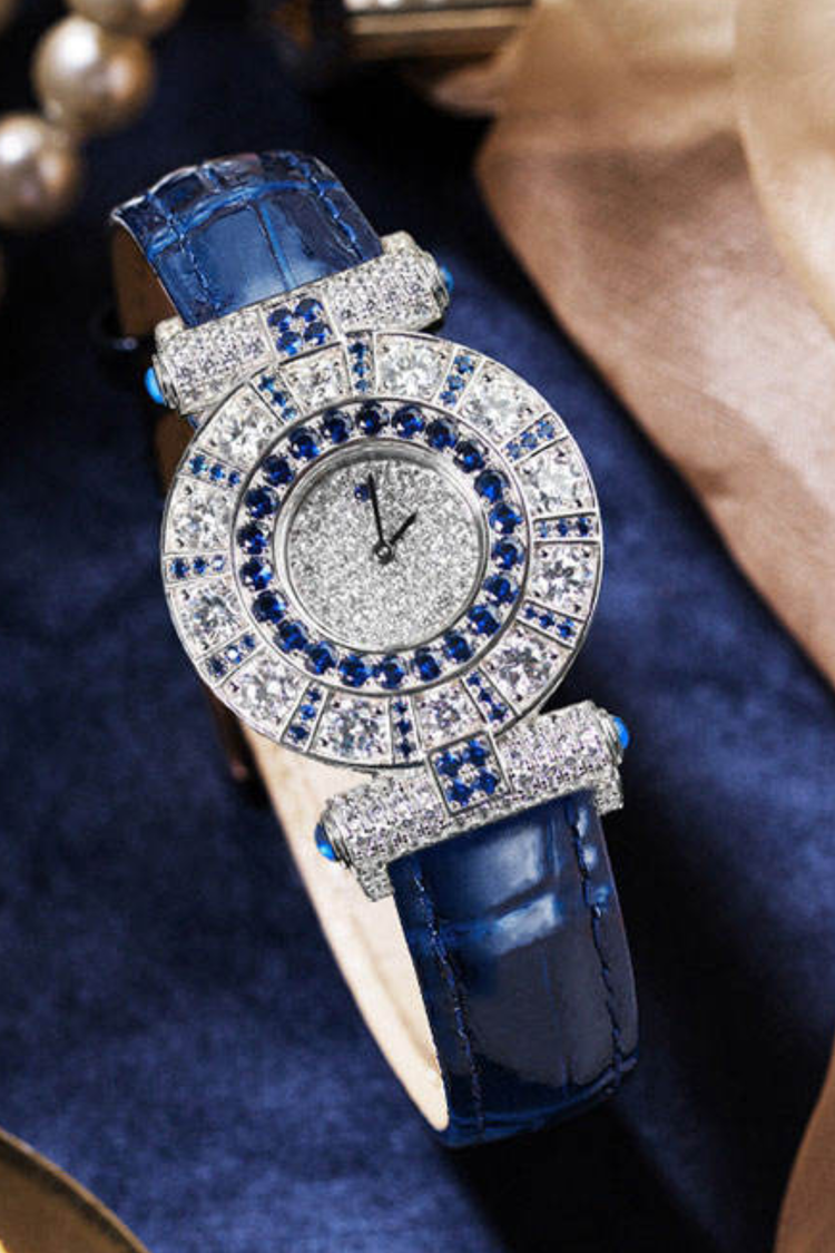 Zivanche Royal Sapphire Halo Diamond Watch