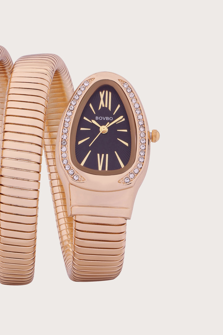 Le Serpent | Golden Black Serpenti Watch
