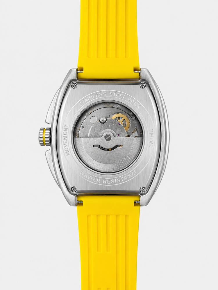 Hypervolt Silver Yellow Automatic Watch