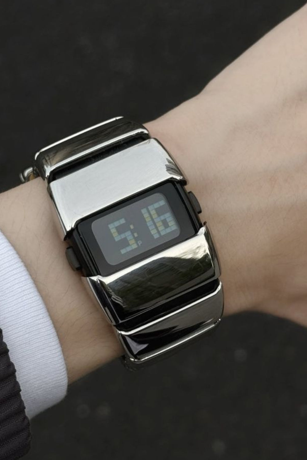 Turbo | Black Silver Digital Watch