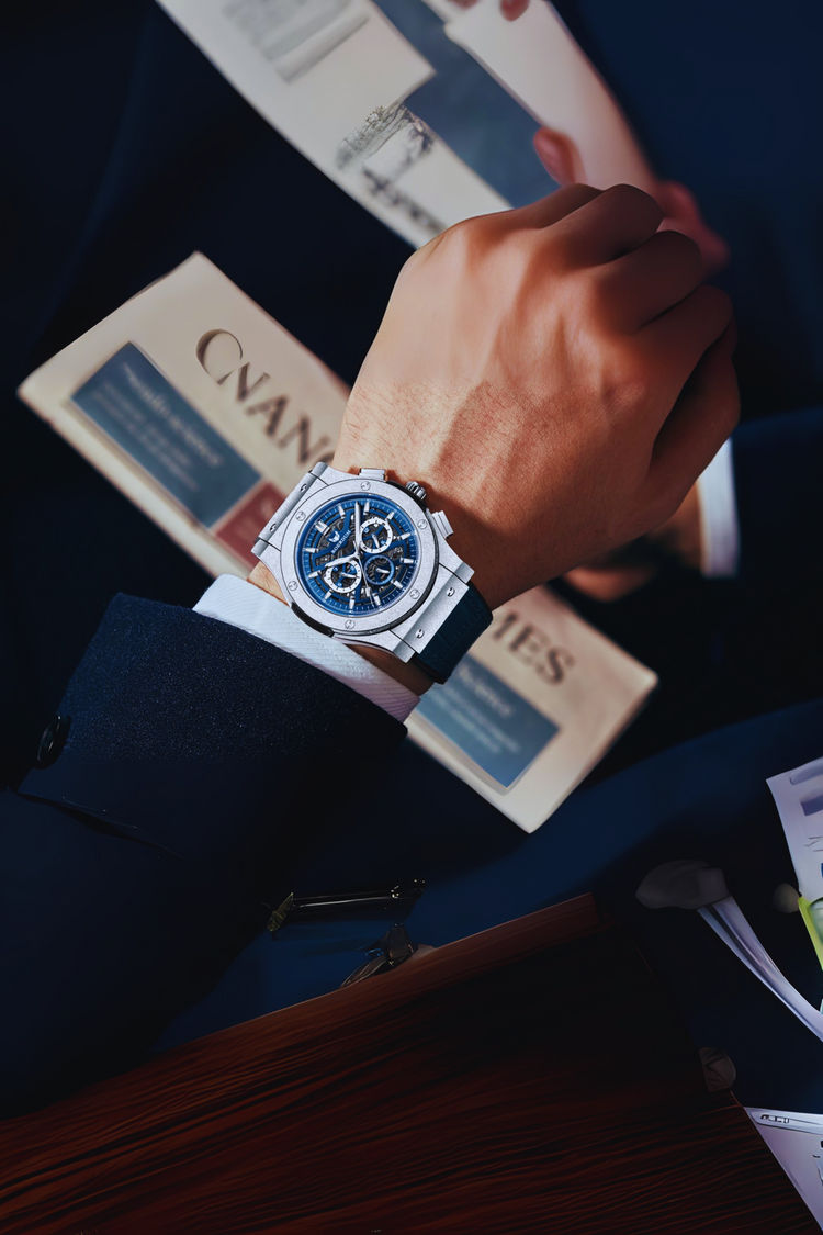 Frost Golden Warrior| Dark Blue Fully Automatic Watch| A Roerdum Edition