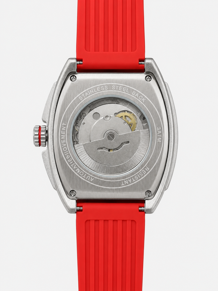 Hypervolt Silver Red Automatic Watch (44658703)