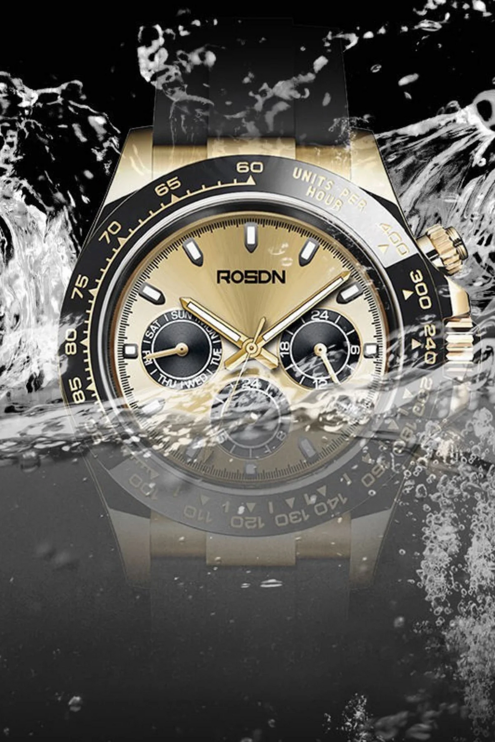 ROSDN Apex Gold Chronograph Watch