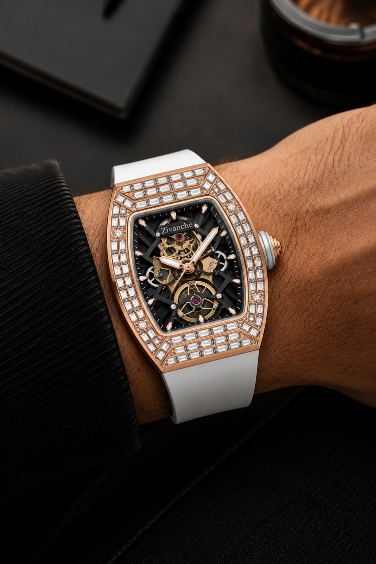 Gemstone Edition Luxury Skeleton Zivanche  Watch