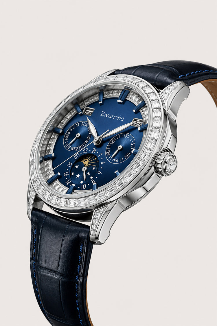 Astronaut Orbital Precision | Celestial Blue Dial Fully Automatic Watch Infinite Universe Series |A Mclaro Edition Watch (ZIVROAOPBLU0139)