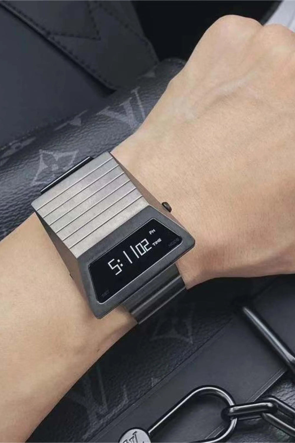 Armored Tank | Metallic Grey Digital Watch