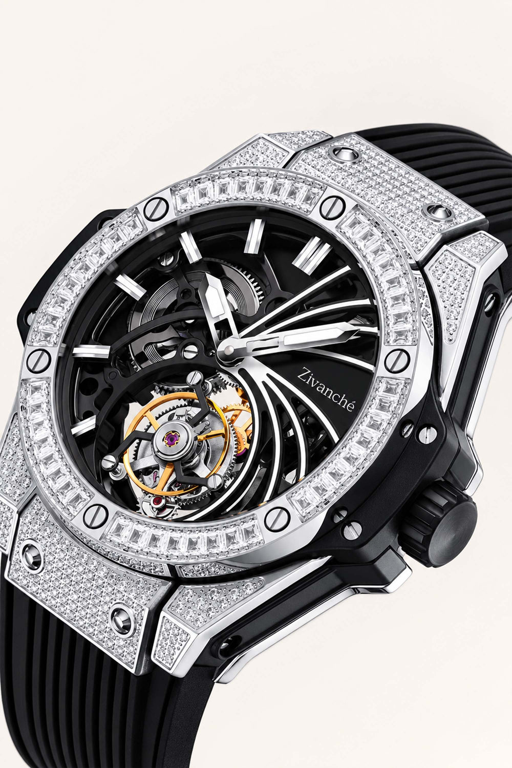The Symphony of Night | Black Silver Tourbillon Watch