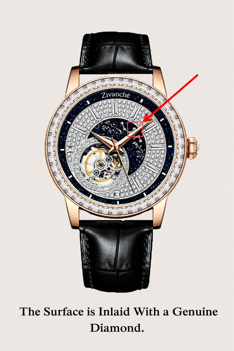 The Eye Of Power | Black Golden Automatic Watch | - (ZIVROEOPGLDBLK0019)