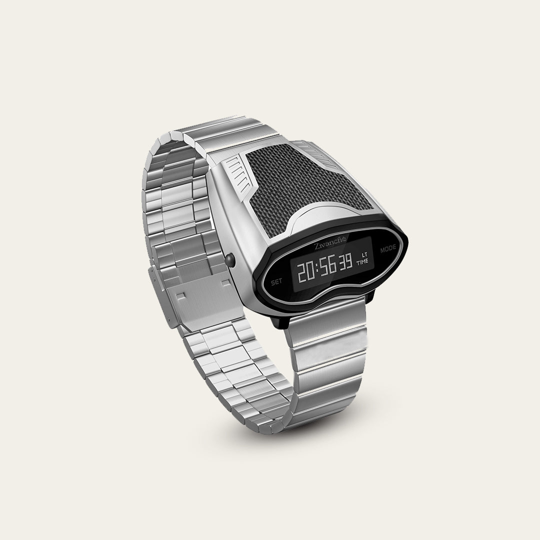 Rebscyan | Silver Digital Watch