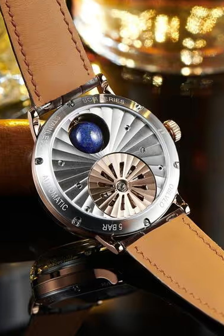 Celestial Guardian | Black Silver Quartz Watch