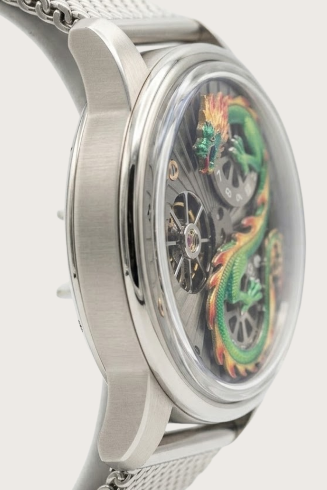 Zivanche Imperial Dragon Mesh Strap Watch