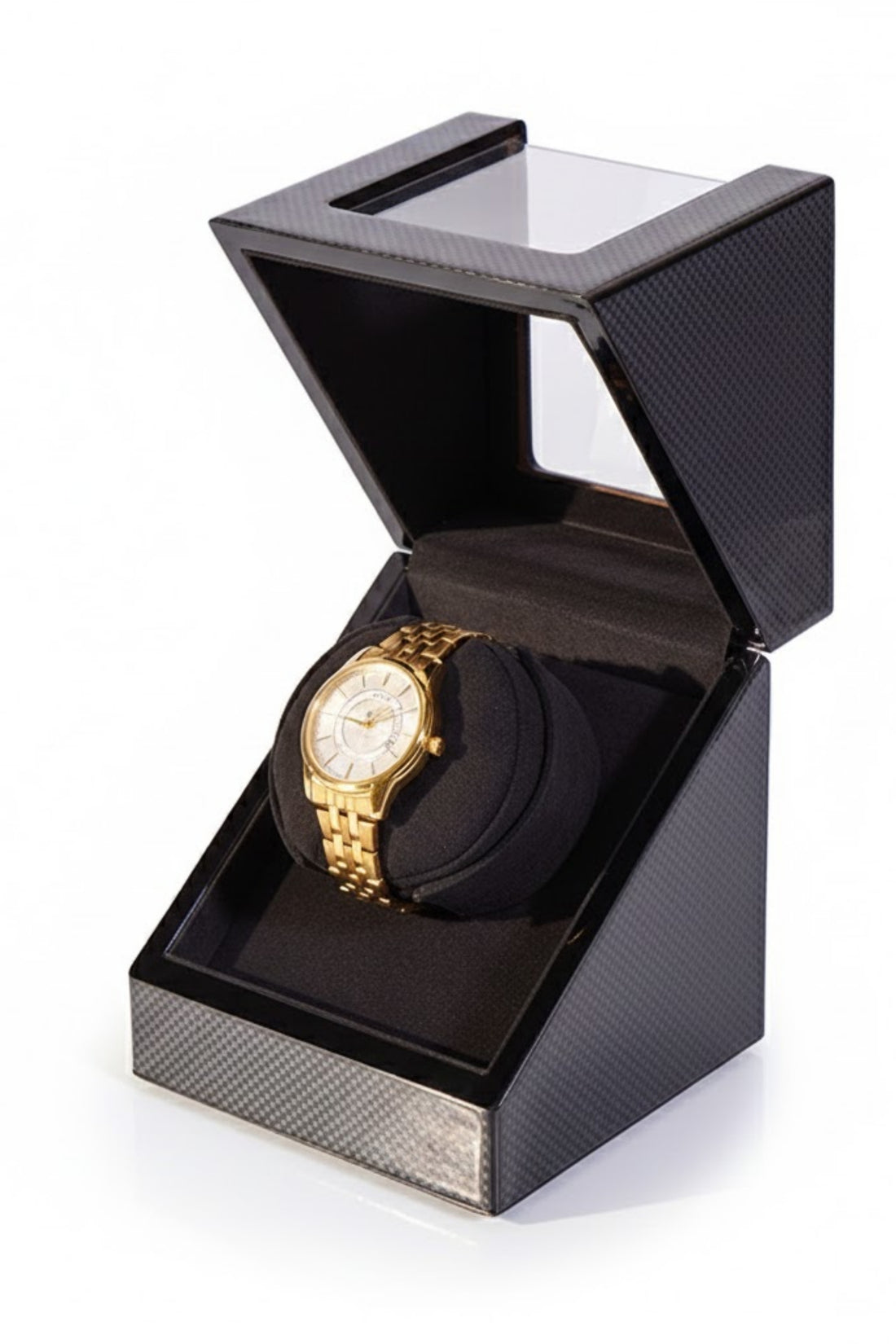 Carbon Eclipse | Single Watch Winder with Transparent Display