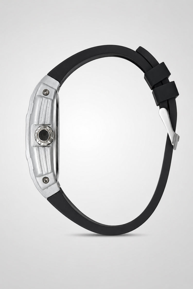 Crimson Orbit Silver Black Automatic  Watch (44658709)