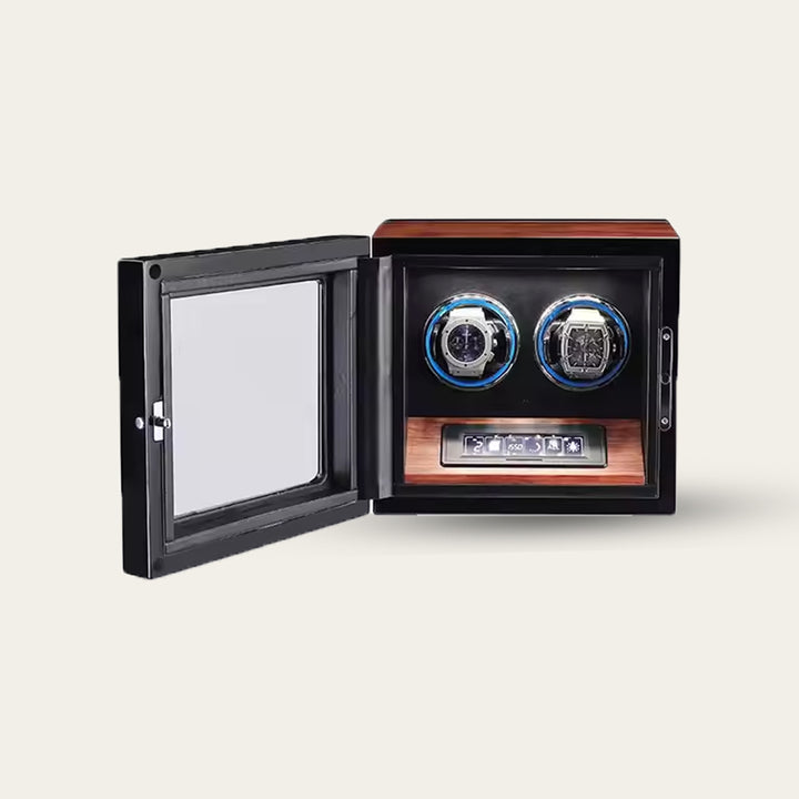 ZIVANCHE Luxury Wooden Watch Winder With LCD Touch Screen - 2 Epitopes