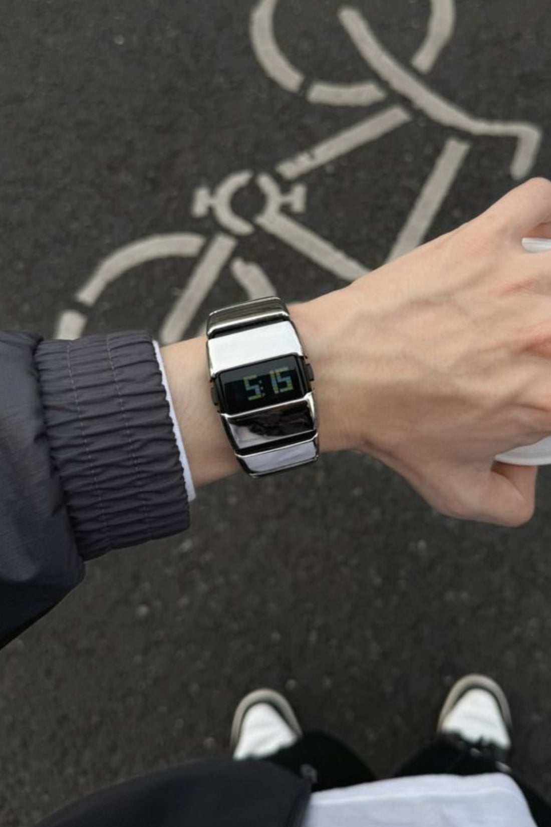 Turbo | Black Silver Digital Watch