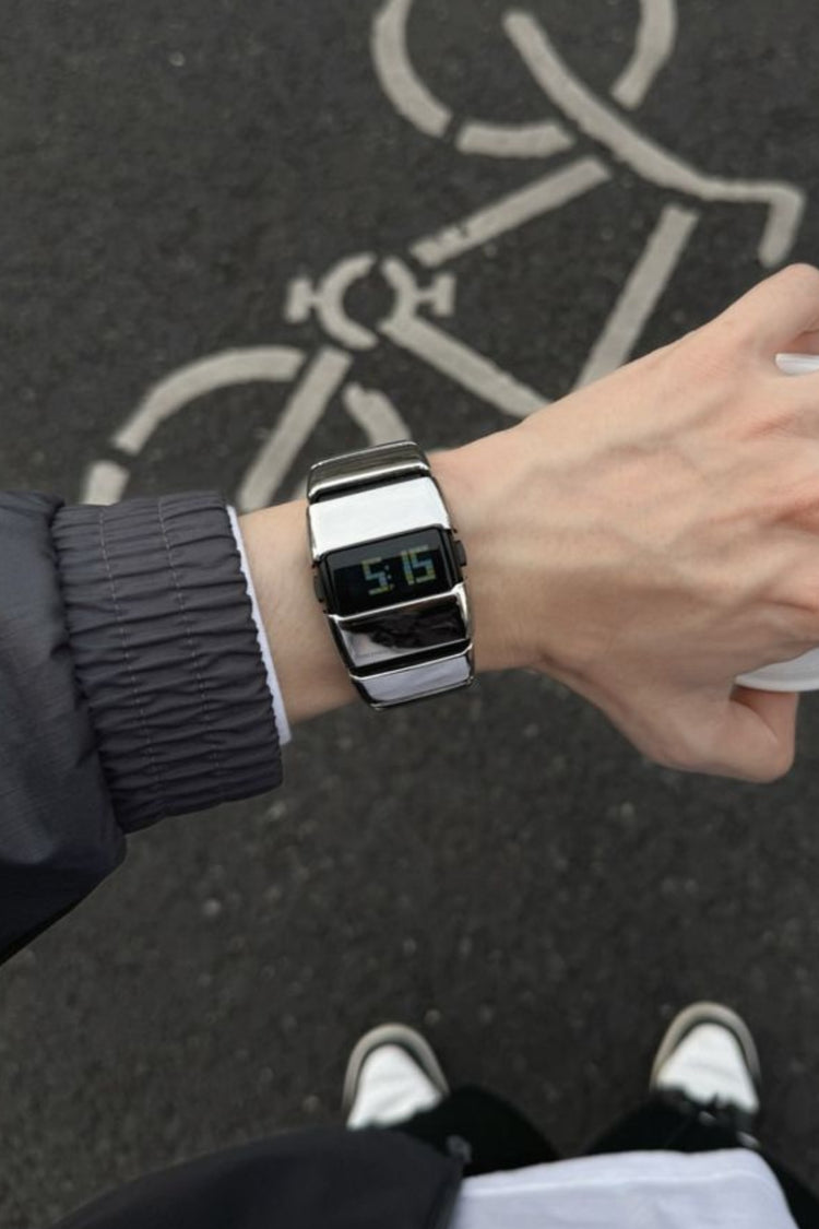 Turbo | Black Silver Digital Watch