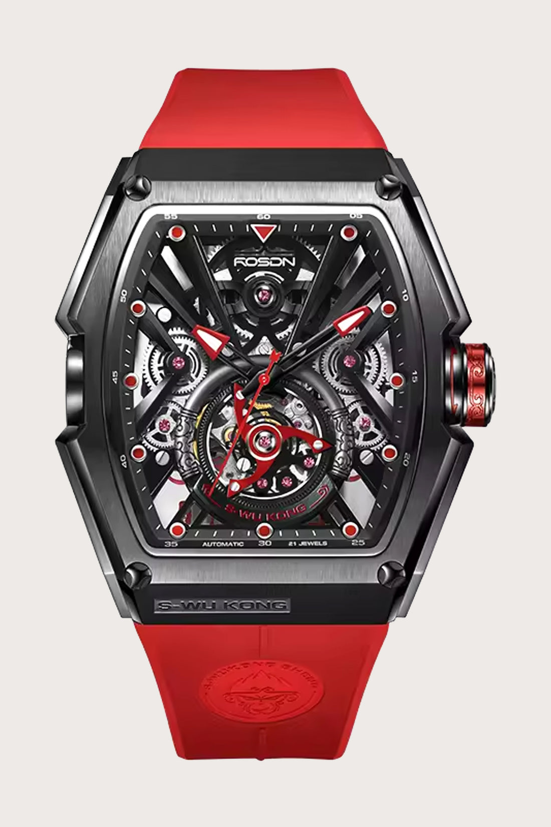 Zivanche Swiss | ROSDN Red Black Automatic Mechanical Watch