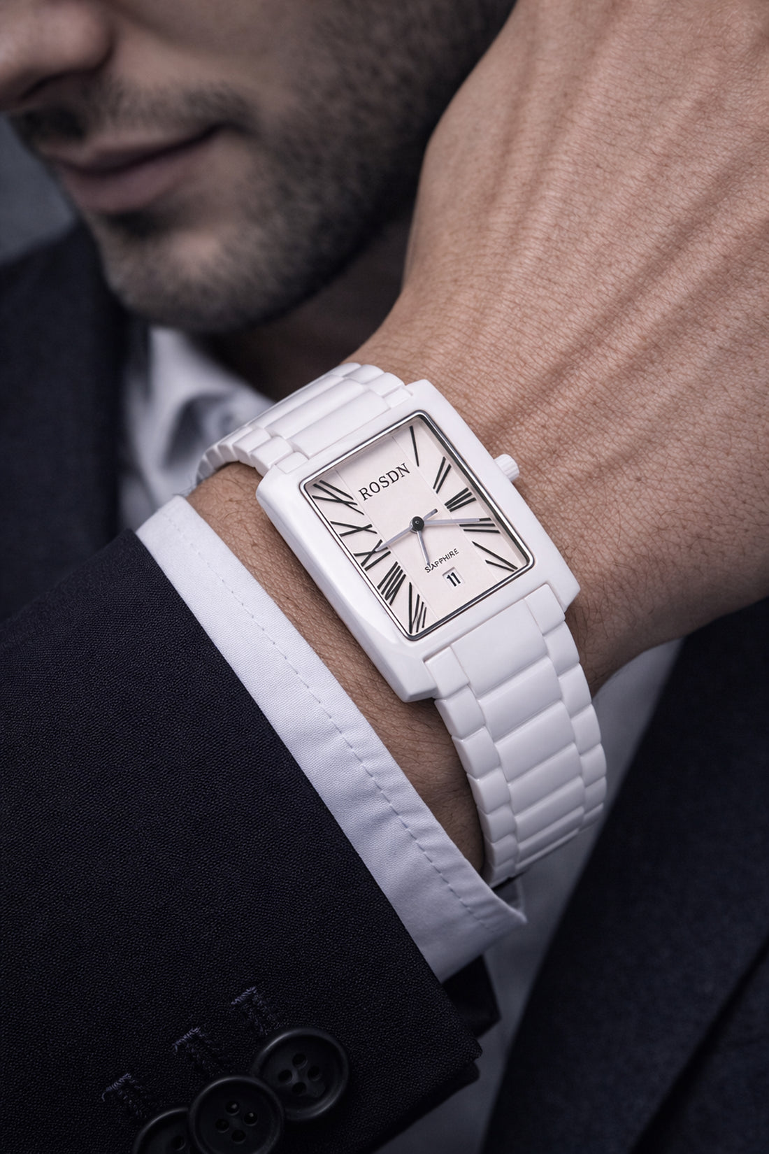 Frost Roman | Rosdn White Mechanical Watch
