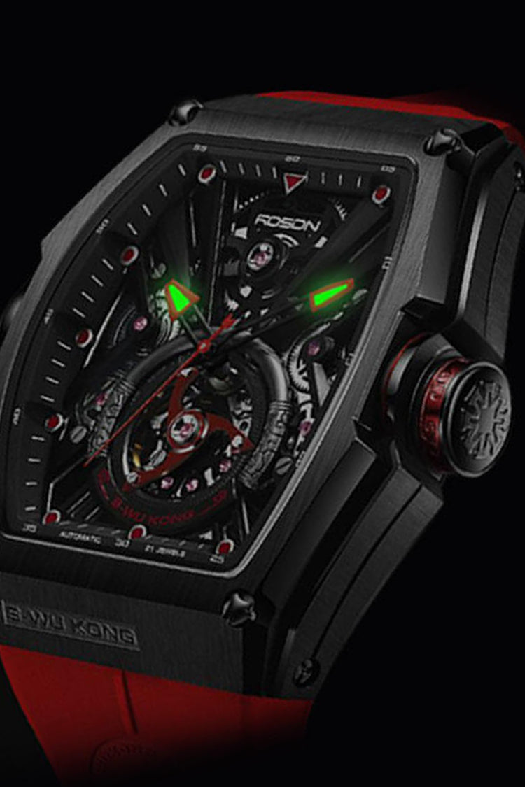Zivanche Swiss | ROSDN Red Black Automatic Mechanical Watch