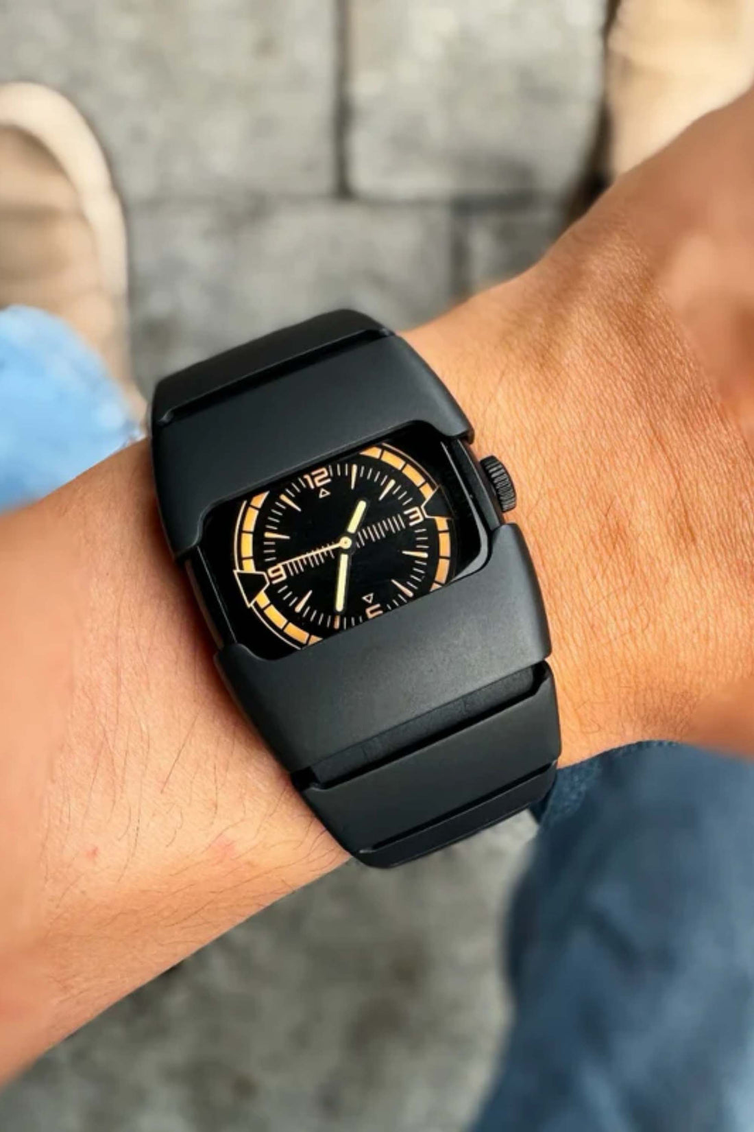 Lumin | Black Peach Dial Watch