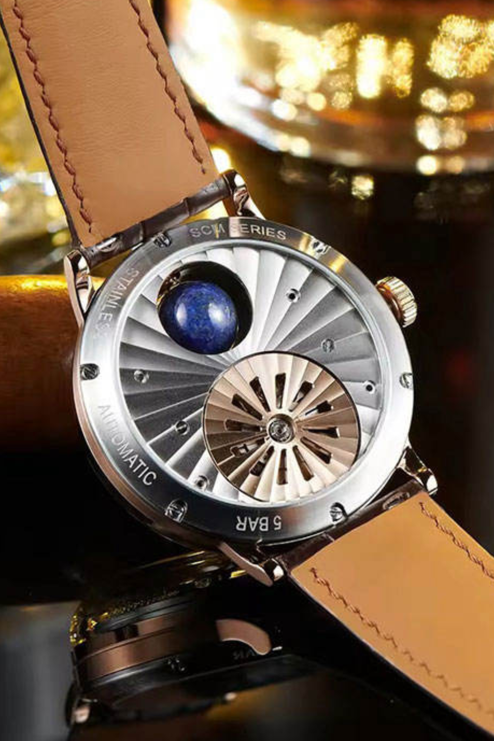 Zivanche Imperial Dragon Dome Leather Watch