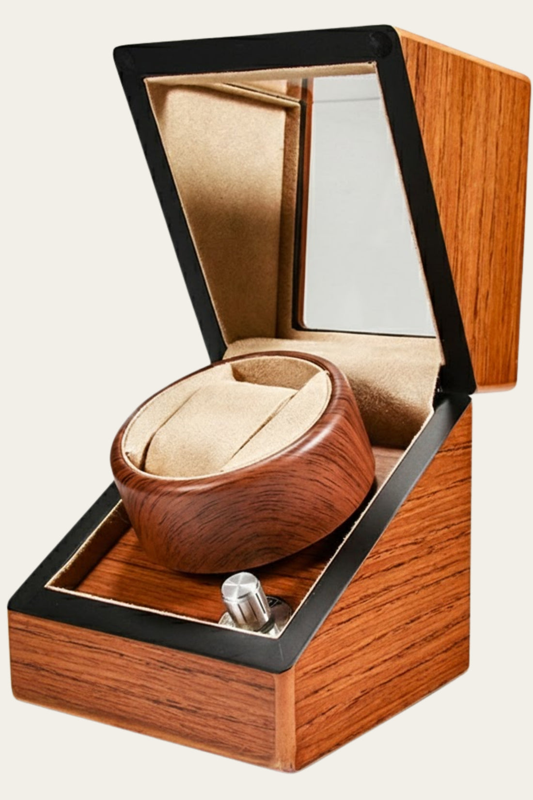 Sunset Mahogany | Brown Single Watch Winder with Transparent Display