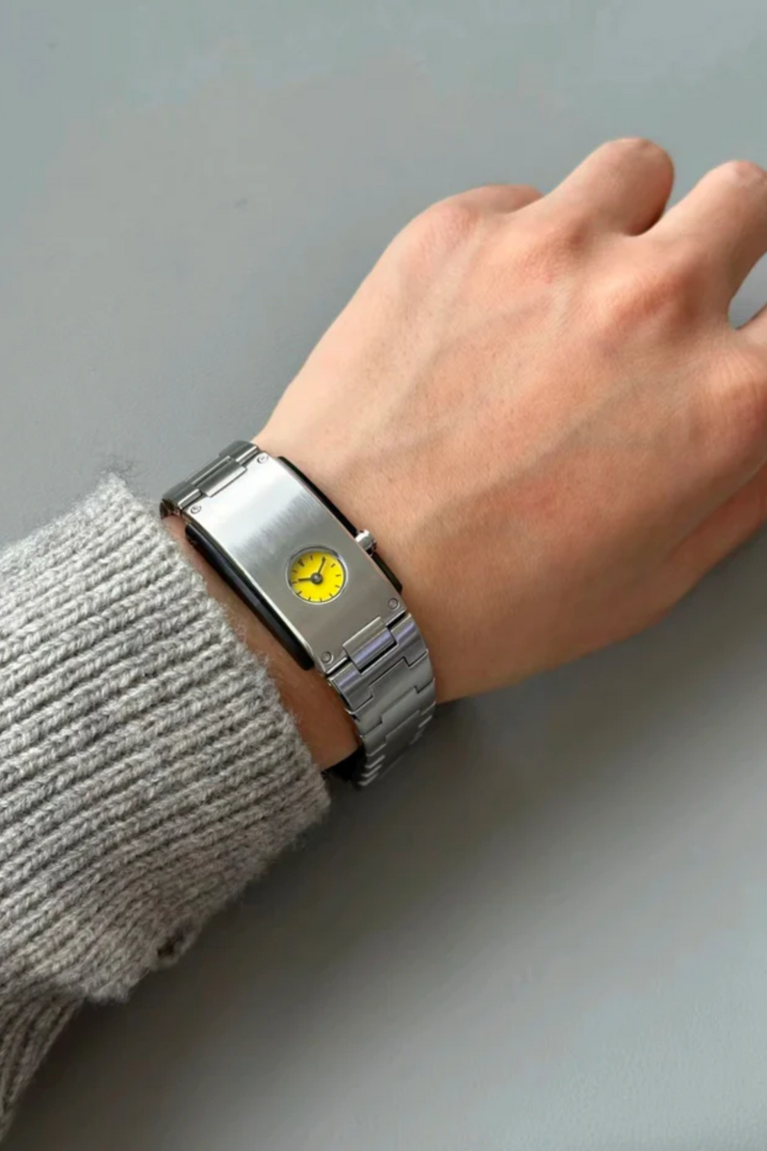 Luminare Edge | Silver Yellow Mechanical Movement - (39936975)
